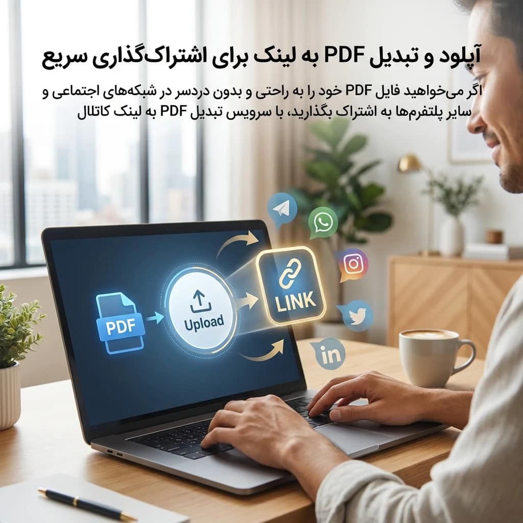 آپلود و تبدیل PDF به لینک برای اشتراکگذاری سریع