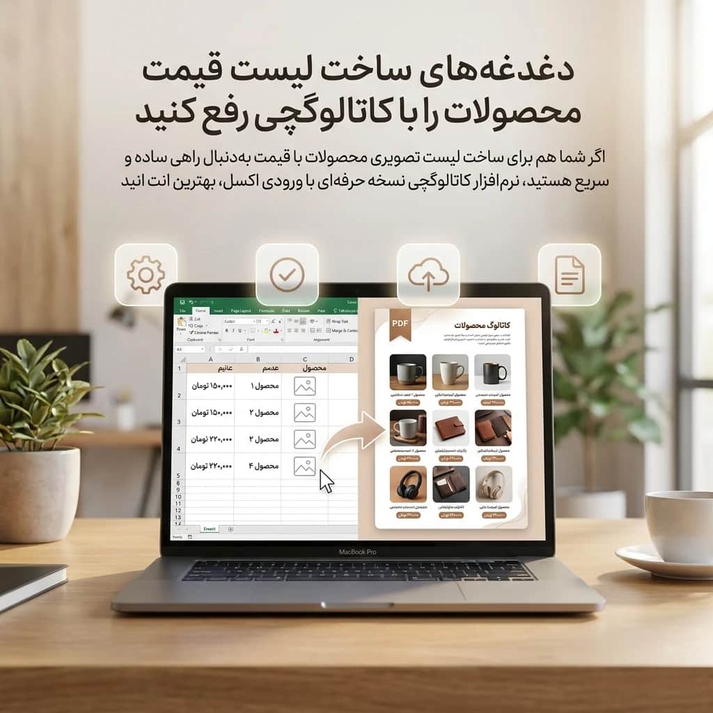 دغدغههای ساخت لیست قیمت محصولات را با کاتالوگچی رفع کنید
