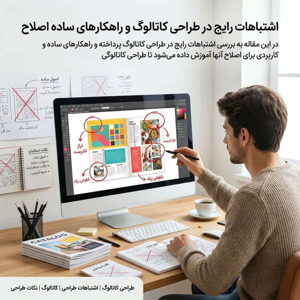 اشتباهات رایج در طراحی کاتالوگ و راهکارهای ساده اصلاح