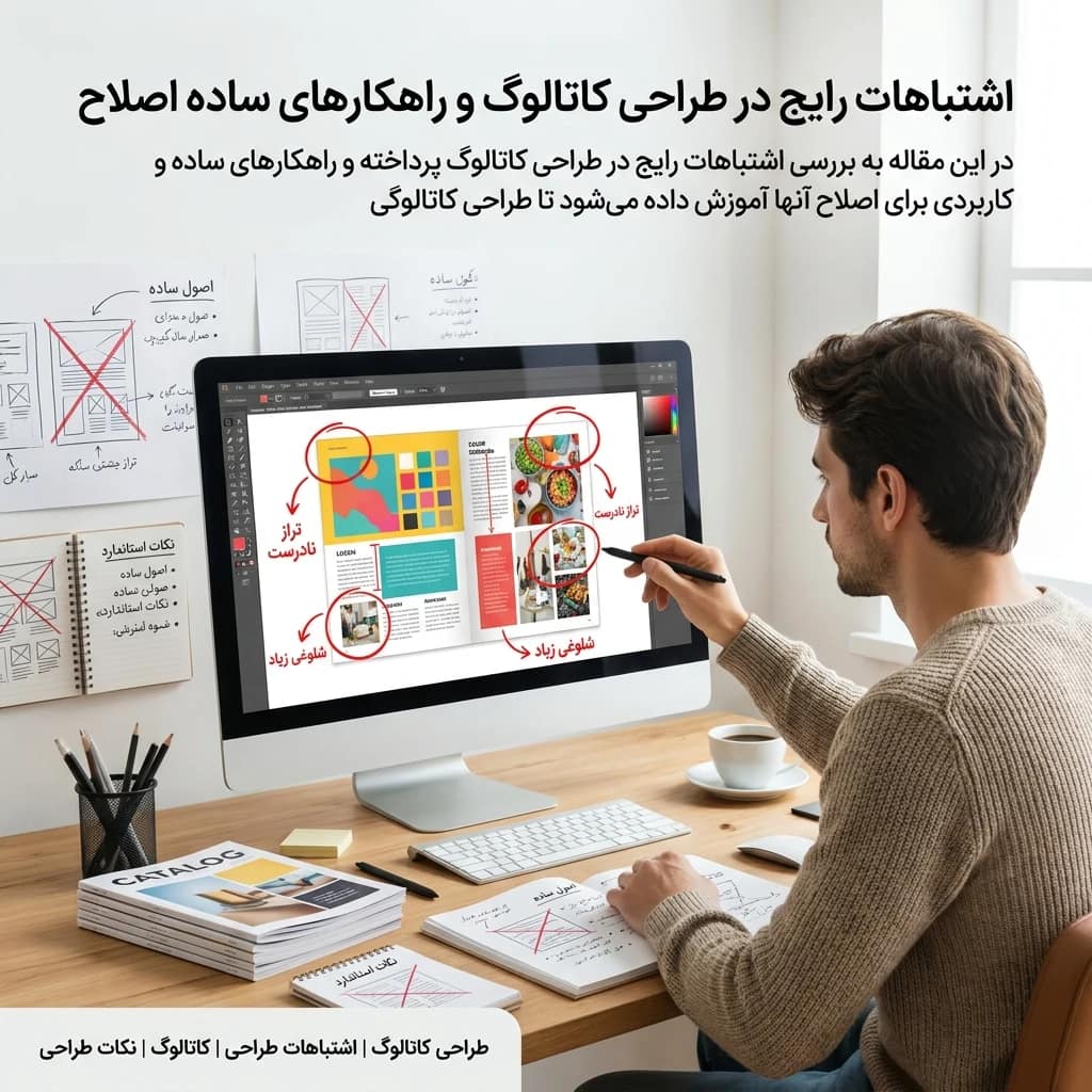 اشتباهات رایج در طراحی کاتالوگ و راهکارهای ساده اصلاح