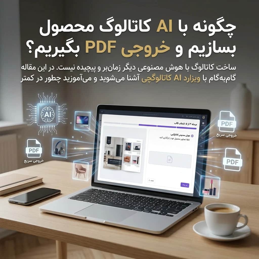 چگونه با AI کاتالوگ محصول بسازیم و خروجی PDF بگیریم؟
