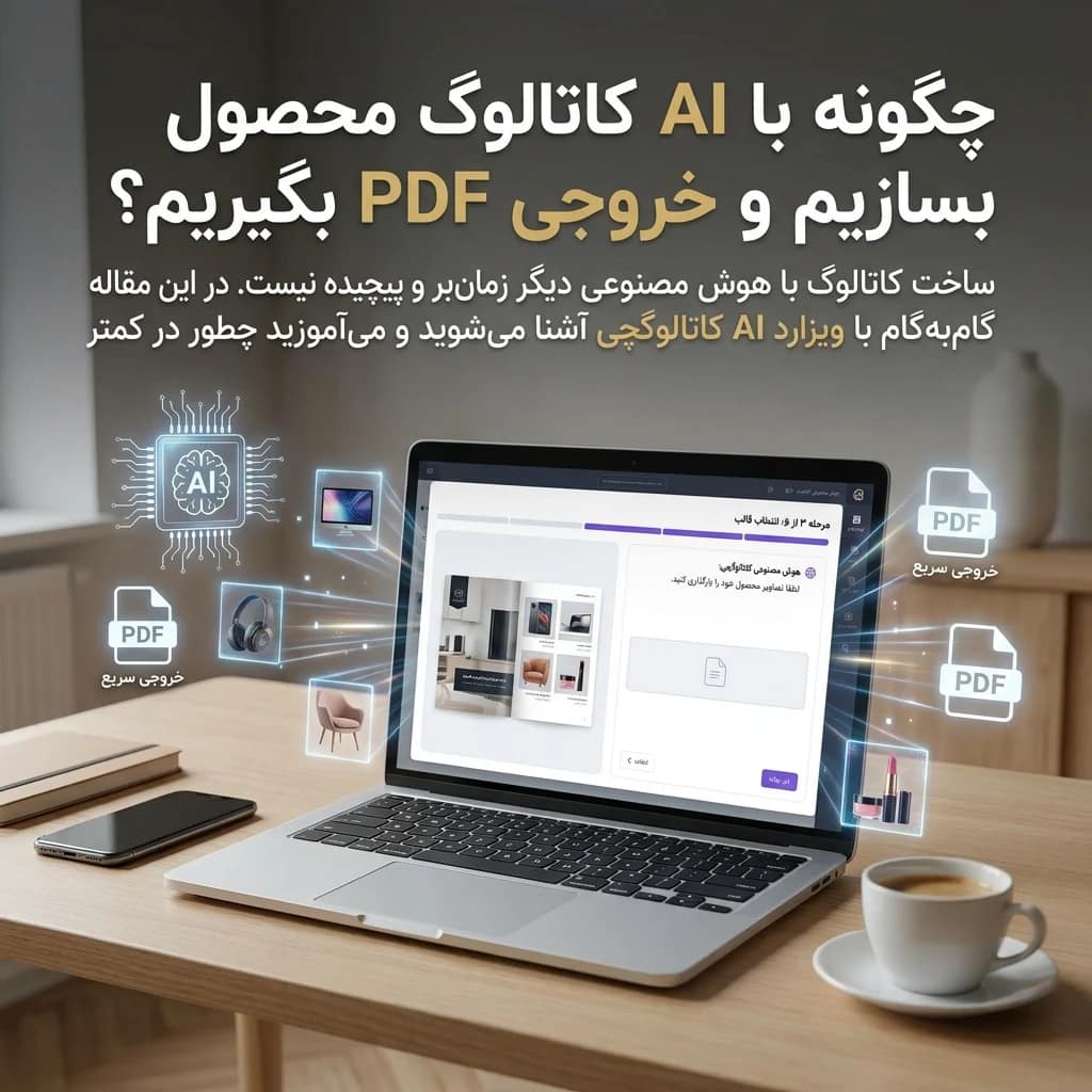 چگونه با AI کاتالوگ محصول بسازیم و خروجی PDF بگیریم؟