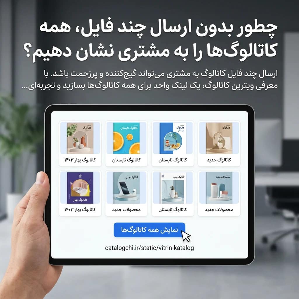 چطور بدون ارسال چند فایل، همه کاتالوگها را به مشتری نشان دهیم؟