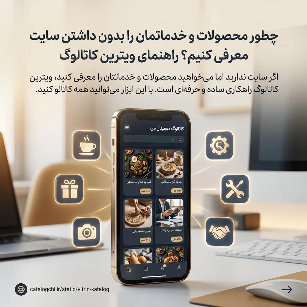 چطور محصولات و خدماتمان را بدون داشتن سایت معرفی کنیم؟ راهنمای ویترین کاتالوگ