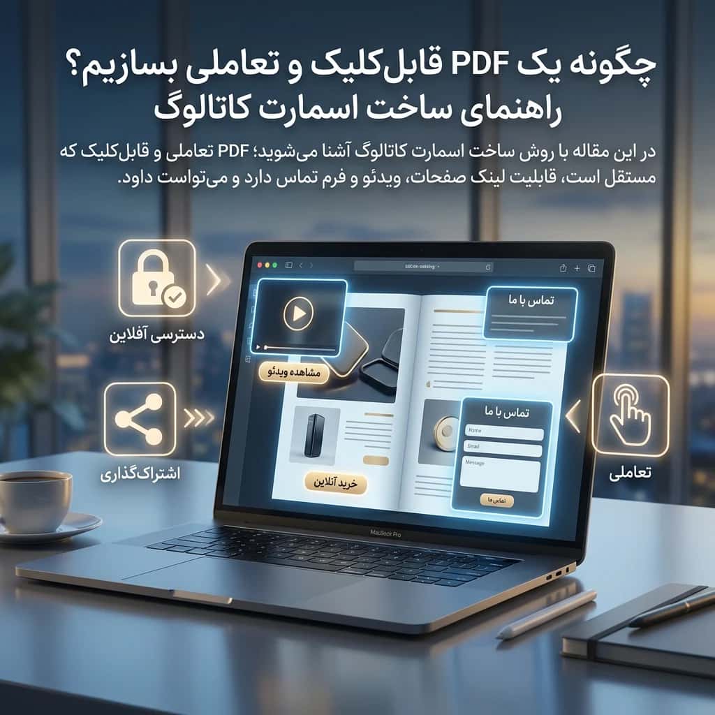 چگونه یک PDF قابلکلیک و تعاملی بسازیم؟ راهنمای ساخت اسمارت کاتالوگ