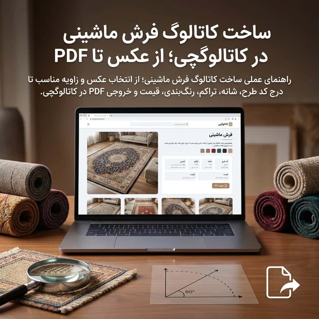 ساخت کاتالوگ فرش ماشینی در کاتالوگچی؛ از عکس تا PDF